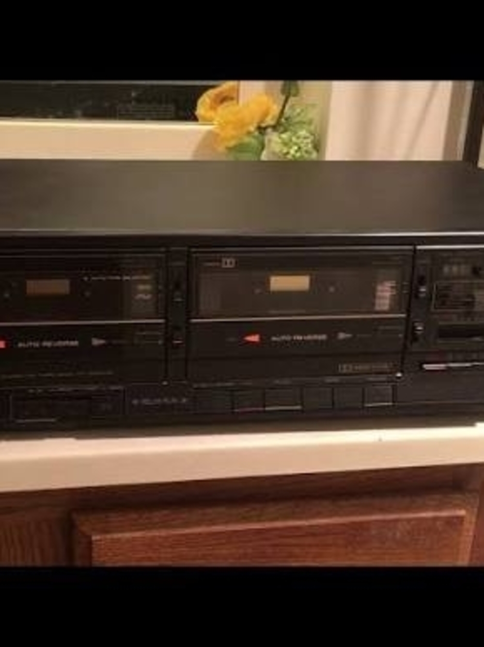 Vintage Pioneer Dual Cassette Deck — Black Works Great